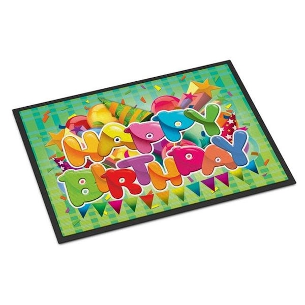 Carolines Treasures APH8872MAT Happy Birthday Indoor or Outdoor Mat; 18 x 27 in. APH8872MAT - main